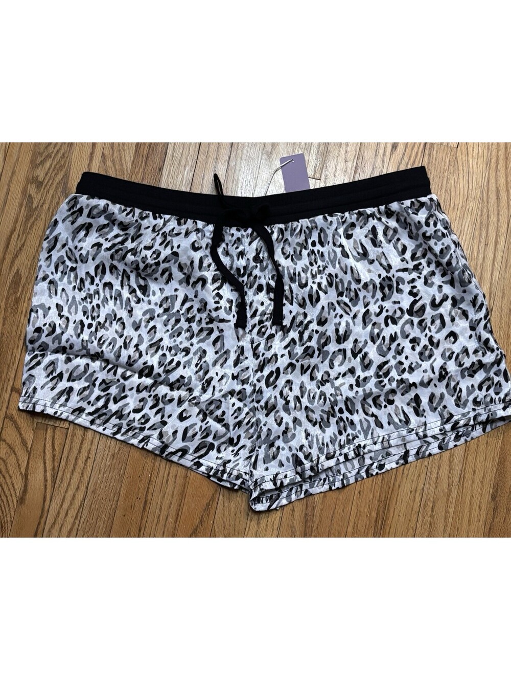 Satin PJ Bottoms Bare Necessities Soft Leopard Size L